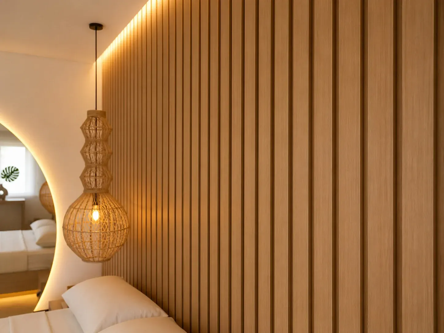 Suíte painel ripado