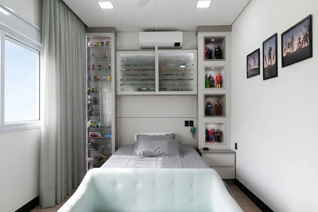 Quarto infantil com nichos temáticos